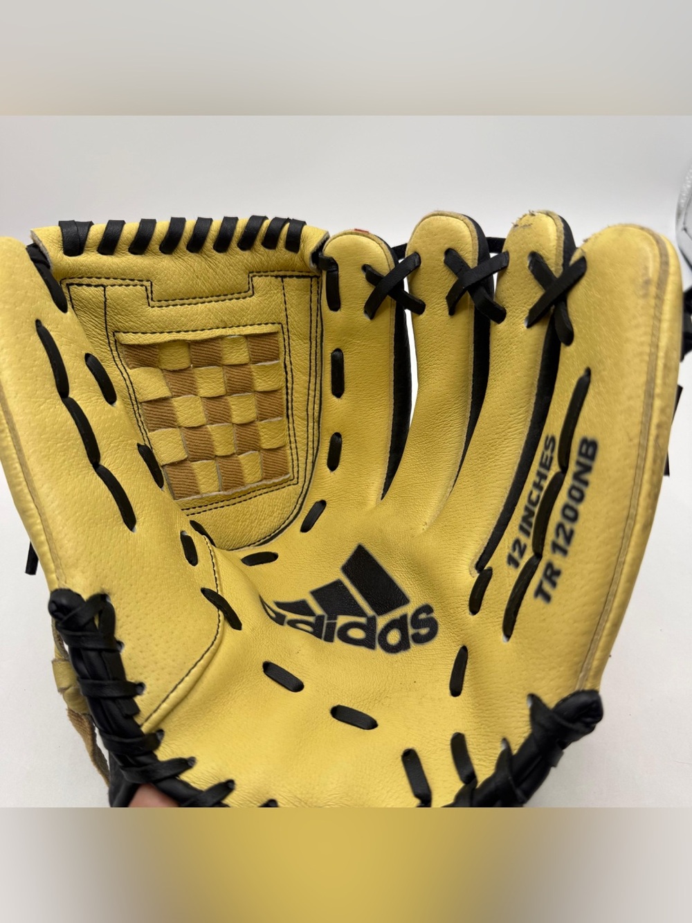 Adidas TR1200NB 12” Baseball Softball Glove Right Hand Throw Black Tan - Picture 5 of 7